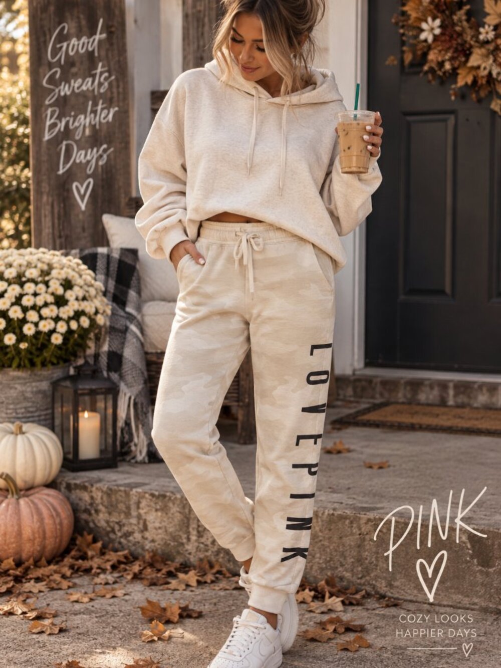 PINK Victoria’s Secret LOVE PINK Camo Jogger Sweatpants XS 🤎